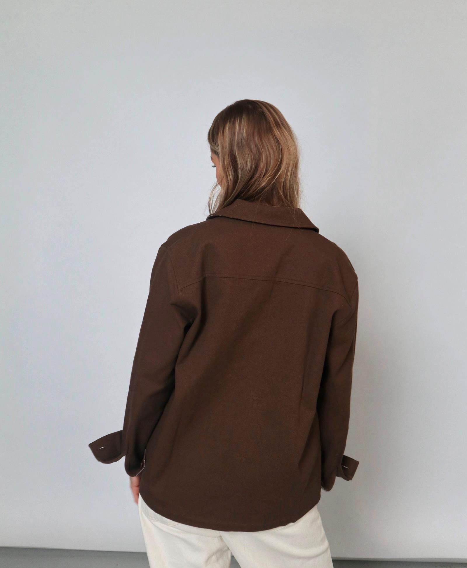 D-Brand, Jackets, Vest, Cardigans, Vintage Twill Jacket, BROWN, Braun, 226501, 226501-201